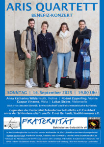Plakat Benefizkonzert mit Aris Quartett